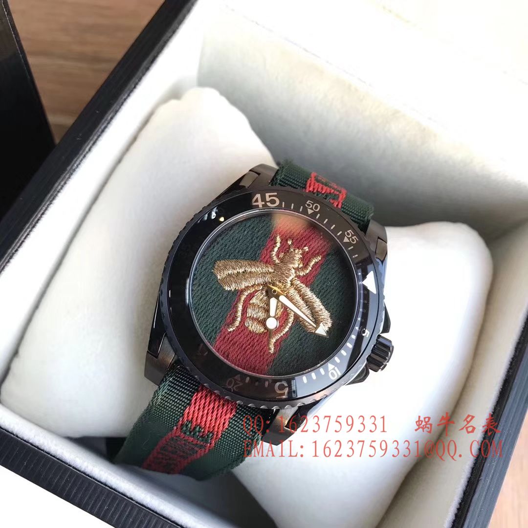   香港原单 支持专柜验货  Original Gucci 古驰新款刺绣款Le Marché des Merveilles系列男表 / 