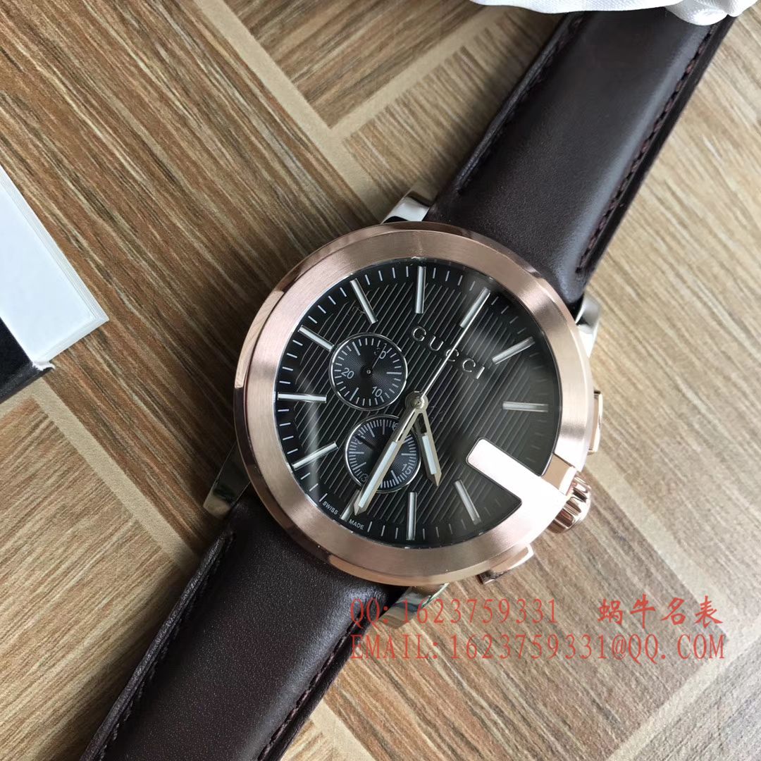   香港原单 支持专柜验货  Original. Gucci,古驰海报款石英计时男表 / GUCCI 11