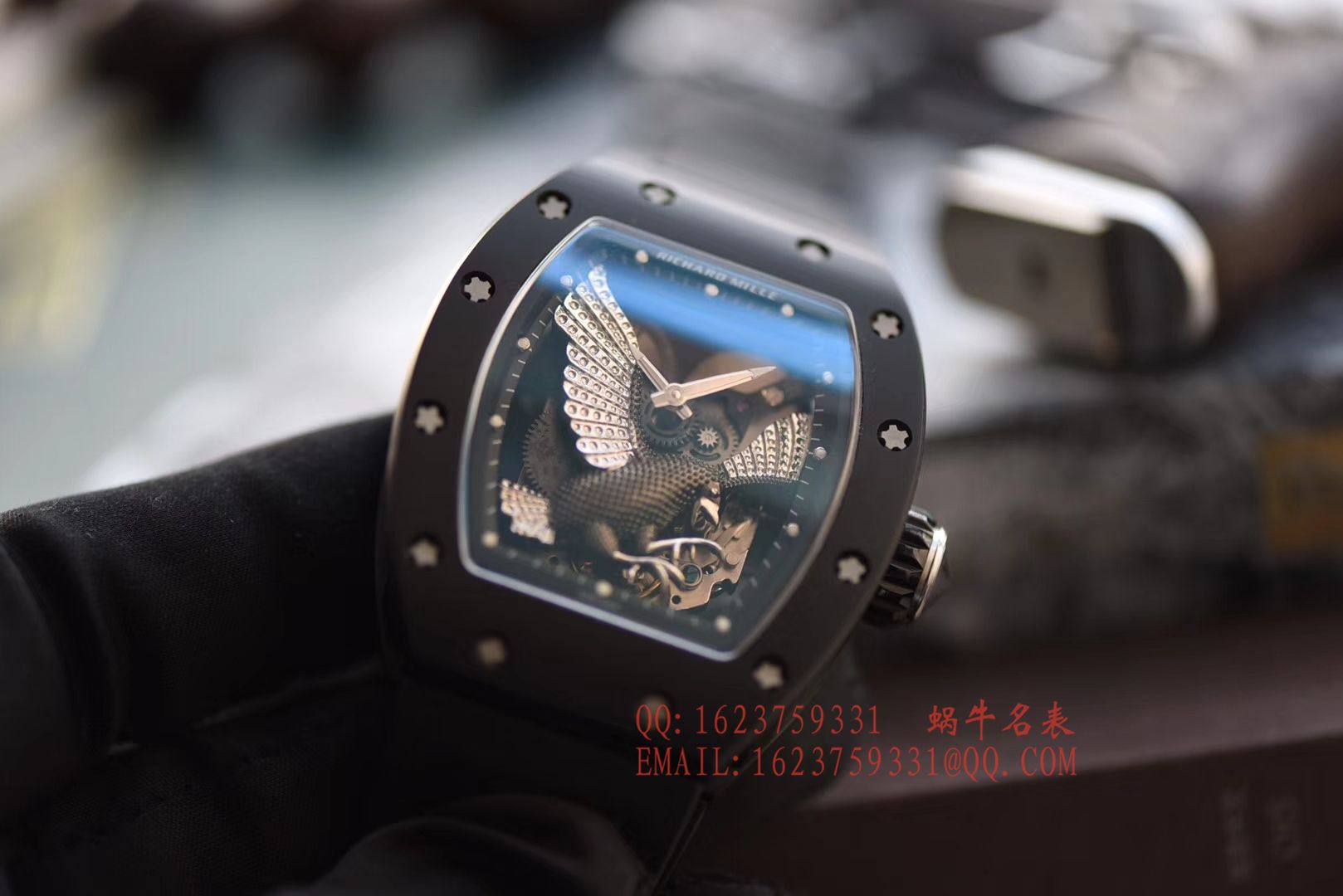   独家视频评测KV  理查德.米勒RICHARD MILLE男士系列RM023-02立体鹰雕图案腕表 / RM 023-2