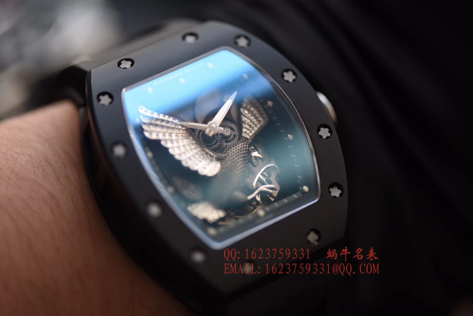   独家视频评测KV  理查德.米勒RICHARD MILLE男士系列RM023-02立体鹰雕图案腕表 / RM 023-2