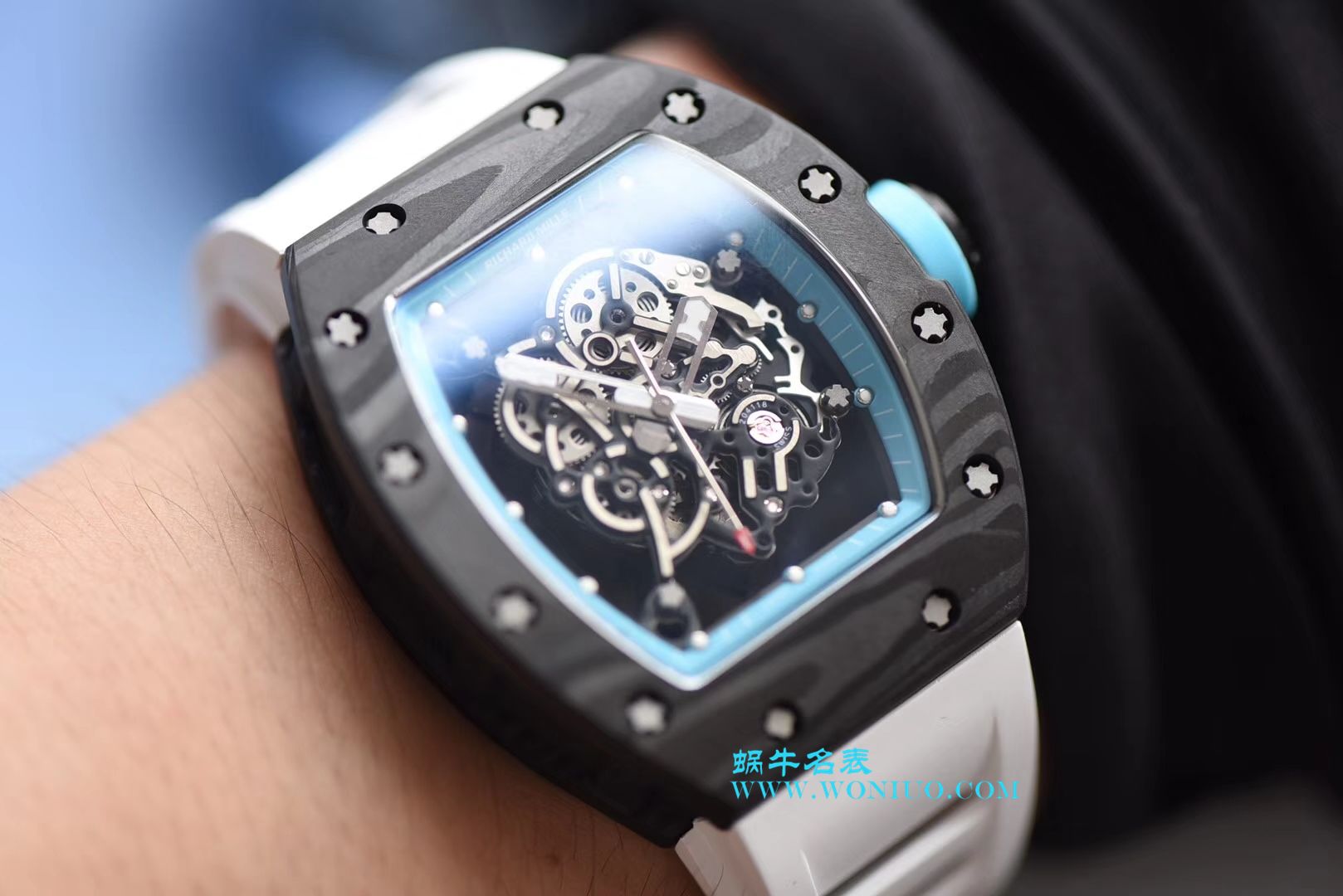   KV  理查德米尔RICHARDMILLE 最强版RM055巴巴沃森.蒂芙尼蓝阿布扎比赛道特别纪念版 / RM 055G