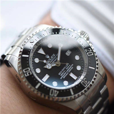AR黑鬼王904L超级3135机新款 AR劳力士SEA-DWELLER鬼王44MM副本的十年精华