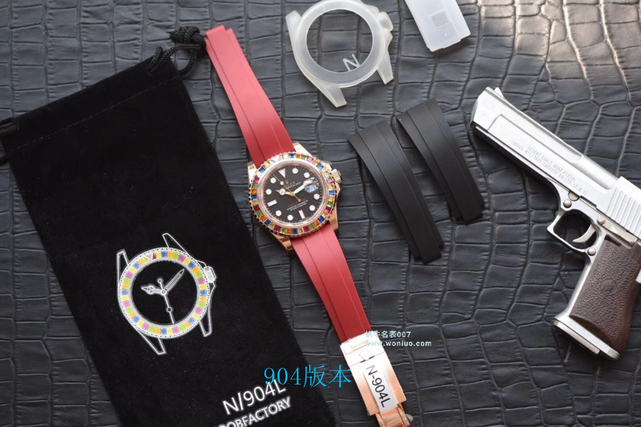   NOOB厂劳力士游艇名仕型系列116695SATS“糖豆”圈彩虹游艇劳力士游艇腕表 / R192
