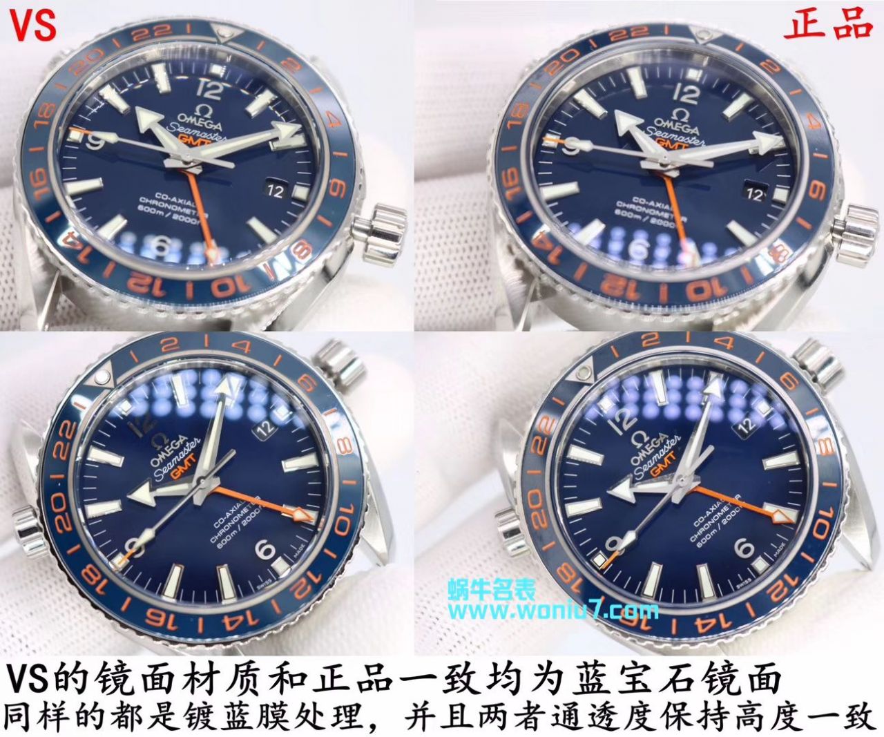   VS  欧米茄海马海洋宇宙600米系列GMT 232.30.44.22.03.001腕表 / M356