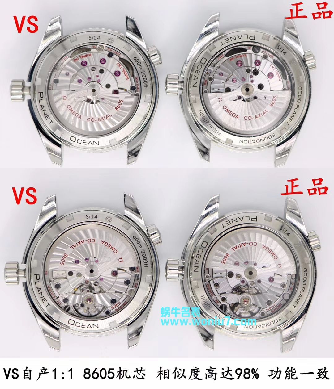   VS  欧米茄海马海洋宇宙600米系列GMT 232.30.44.22.03.001腕表 / M356