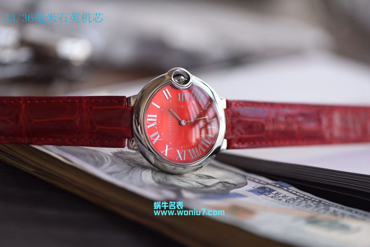  V6  卡地亚蓝气球系列WSBB0022女士33毫米机械中国红特别版腕表 / K147
