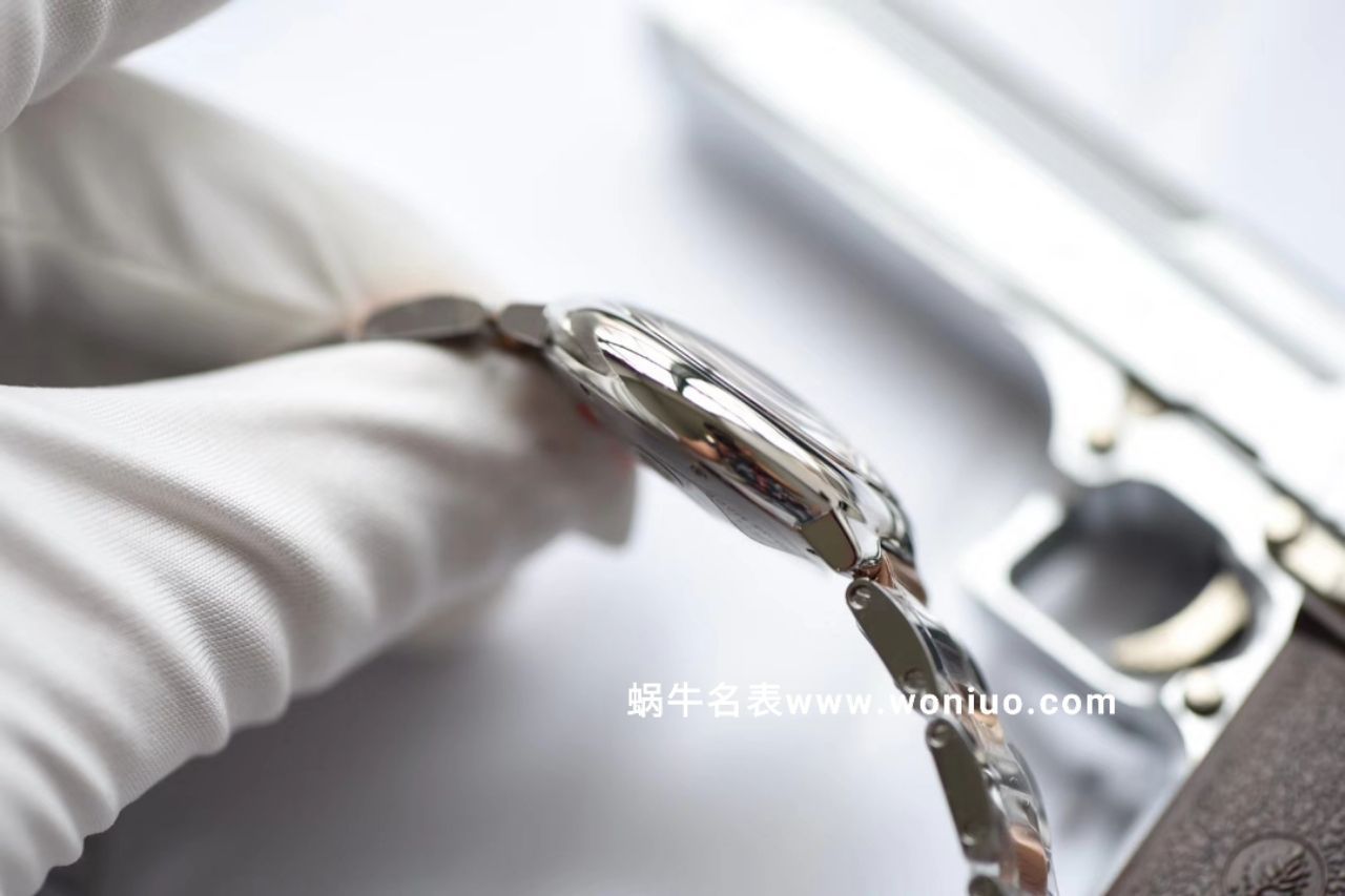 V6厂神器蓝气球新面～间玫瑰金贝母面 33mm直径机械女表 / K155