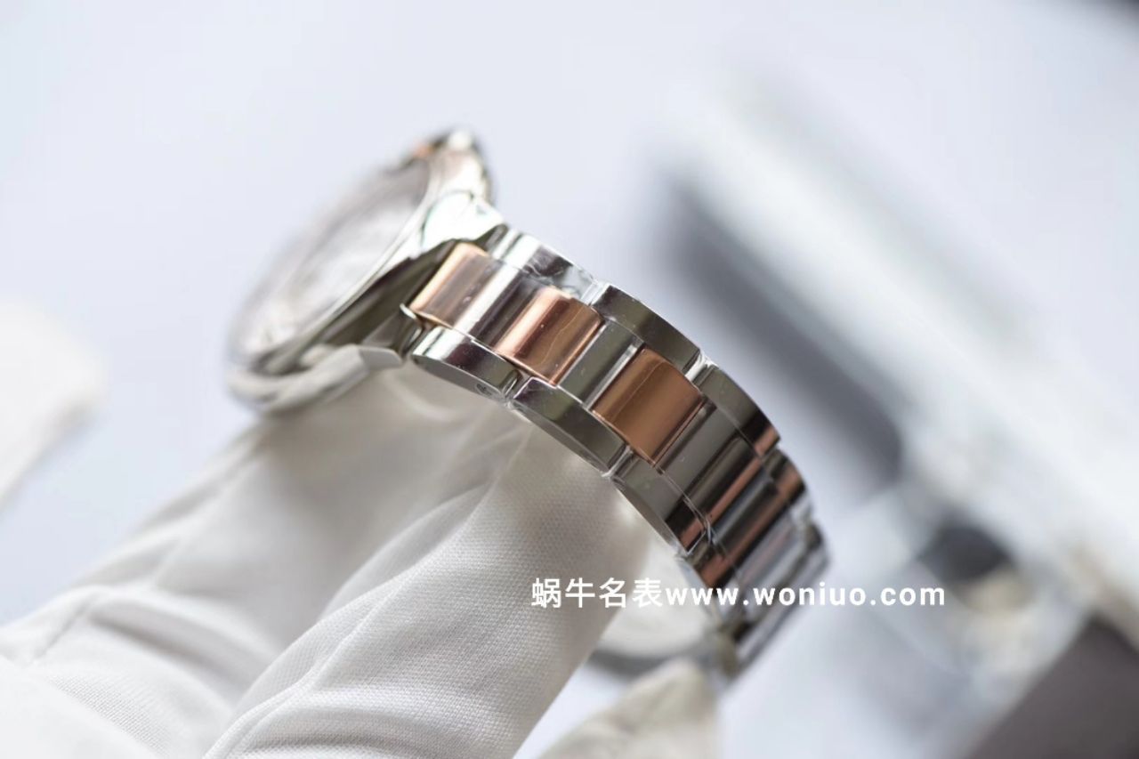 V6厂神器蓝气球新面～间玫瑰金贝母面 33mm直径机械女表 / K155