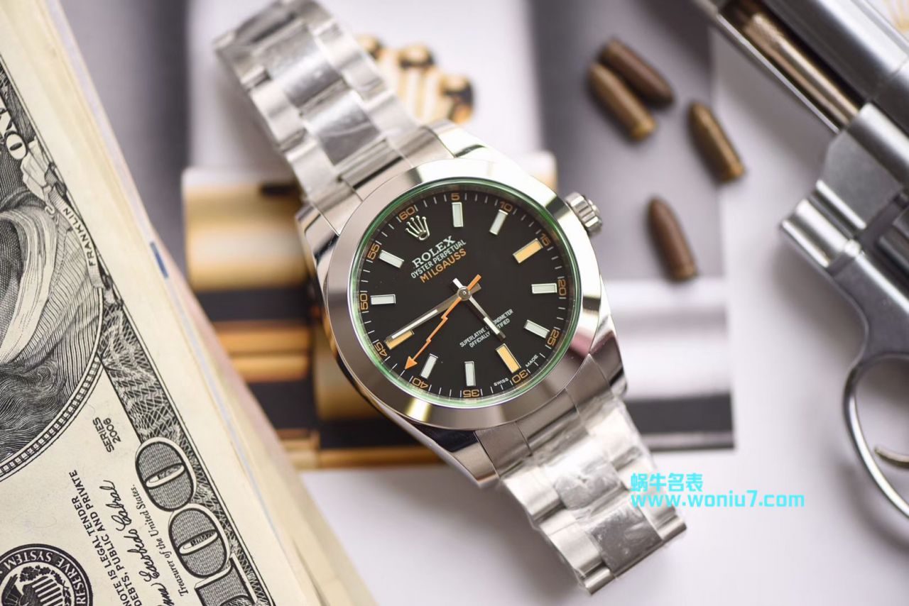   DJ克隆  劳力士MILGAUSS系列116400-GV-72400黑盘腕表(绿玻璃闪电) / R247