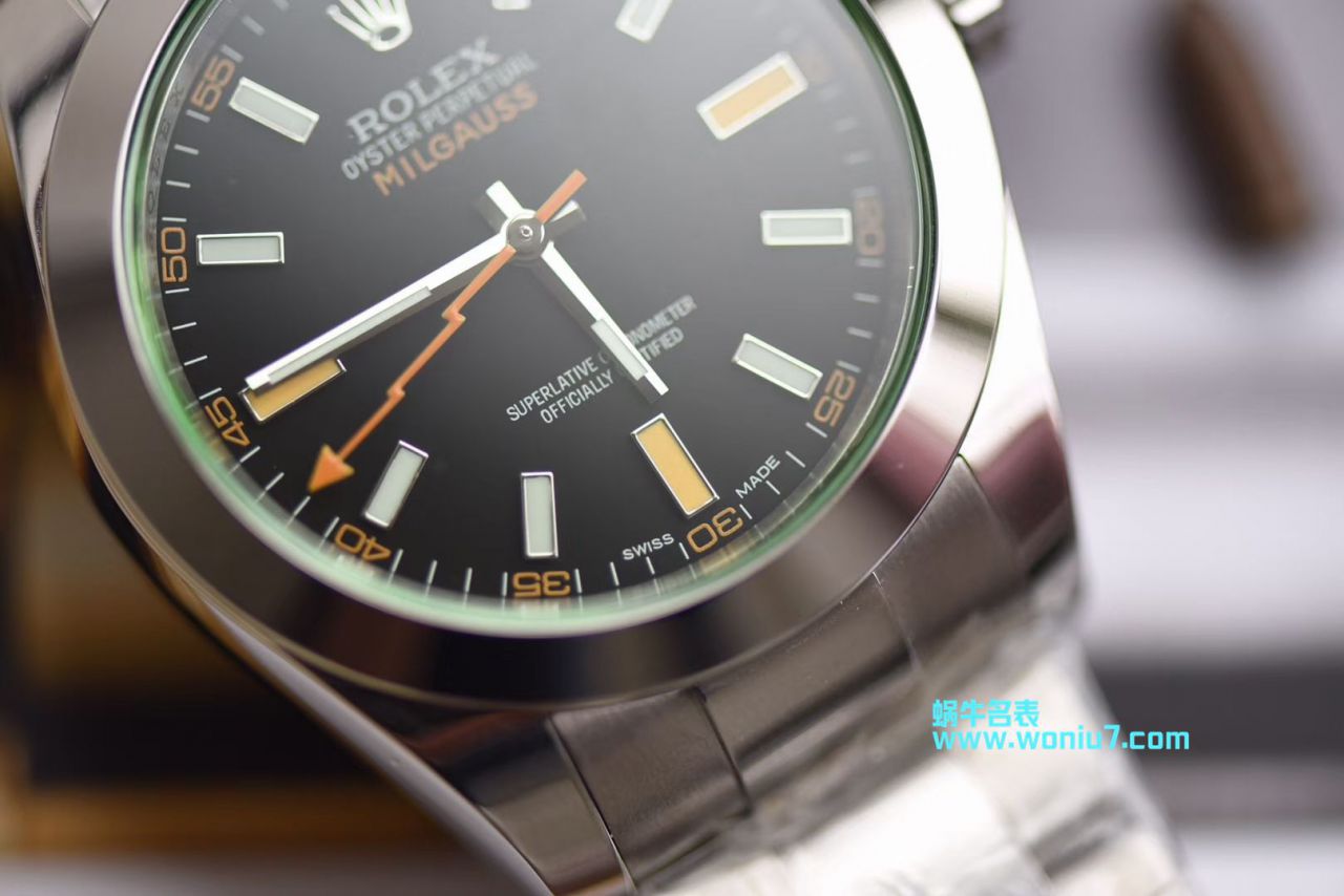   DJ克隆  劳力士MILGAUSS系列116400-GV-72400黑盘腕表(绿玻璃闪电) / R247