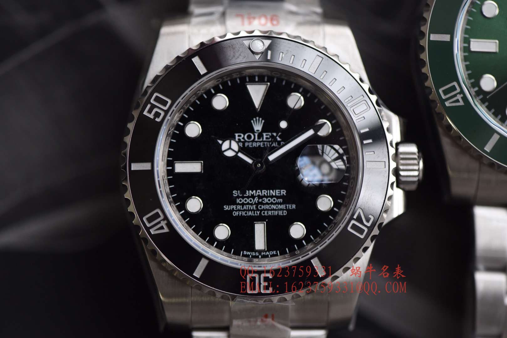   NOOB厂V9版本  劳力士潜航者型系列116610LV-97200 绿盘腕表  劳力士绿水鬼  、劳力士潜航者型系列116610LN-97200 黑盘腕表(黑水鬼) / R295