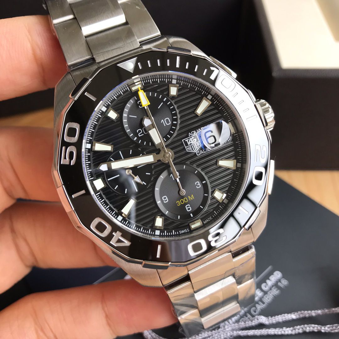 视频评测泰格豪雅竞潜系列CAY211A.BA0927腕表，CAY211A.FC6361，泰格豪雅竞潜系列原单计时机械表，搭载原装瑞士ETA7750机械机芯