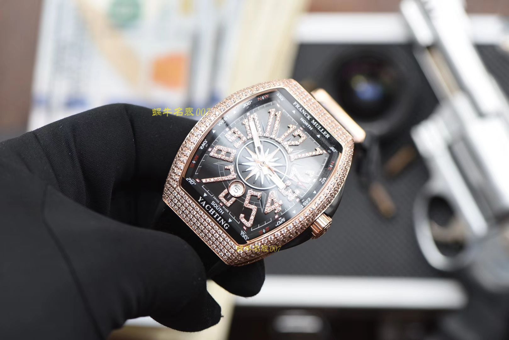   ABS高Franck Muller  法穆兰MEN'S COLLECTION系列V 45满钻腕表 / FL033
