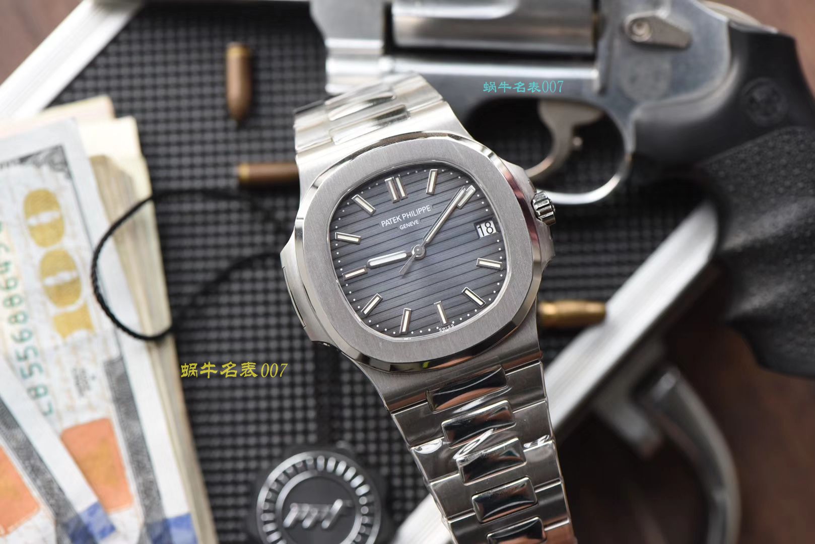   PPF超级PATEK PHILIPPE鹦鹉螺重磅来袭！“灰蓝”  百达翡丽运动优雅5711/1A 010 不锈钢腕表(鹦鹉螺)2019年钢表王座的开年重器 / BD267