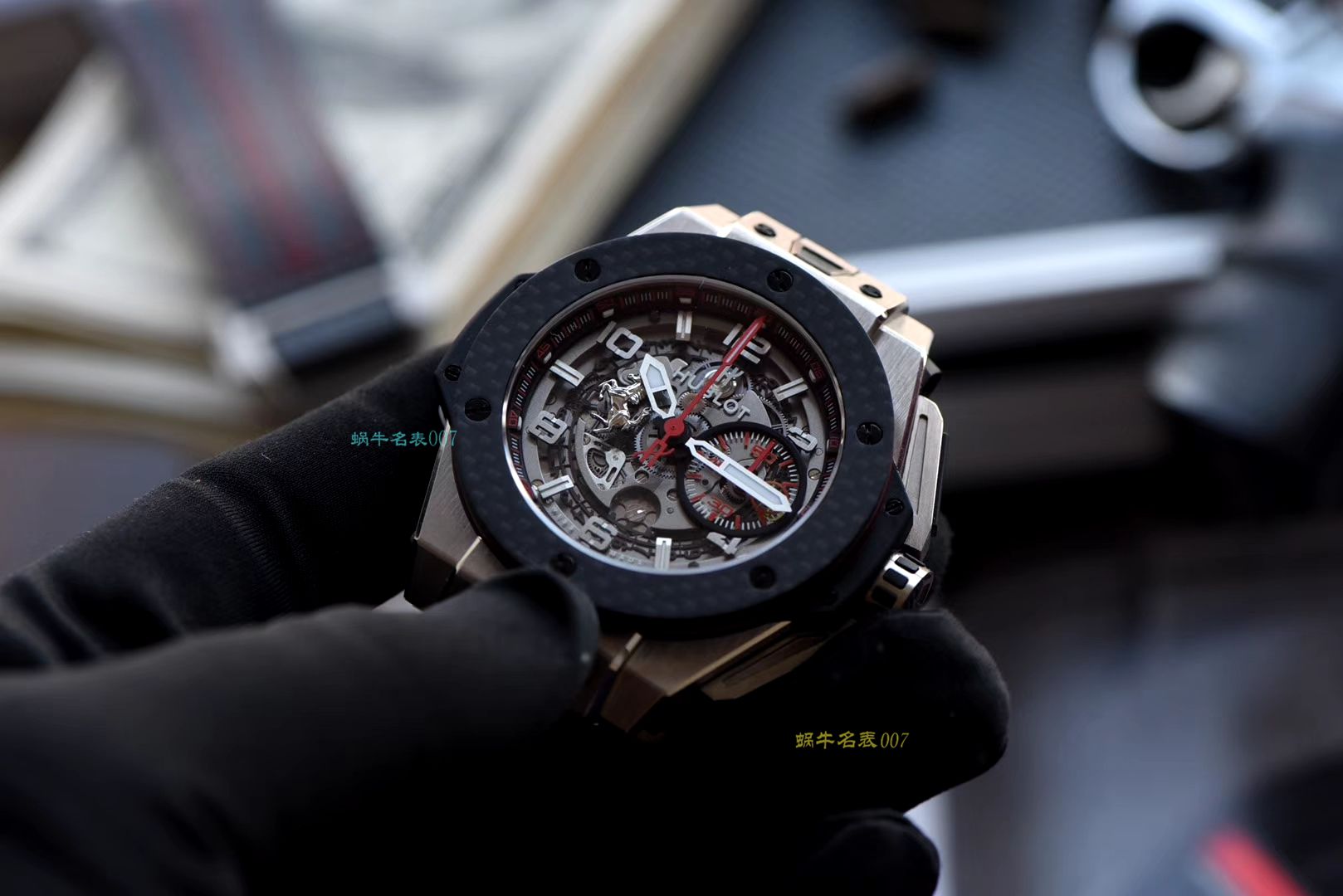 视频评测V6出品  Hublot  Ferrari Titanium F3系列 宇舶法拉利401.NQ.0123.VR腕表 / YB066