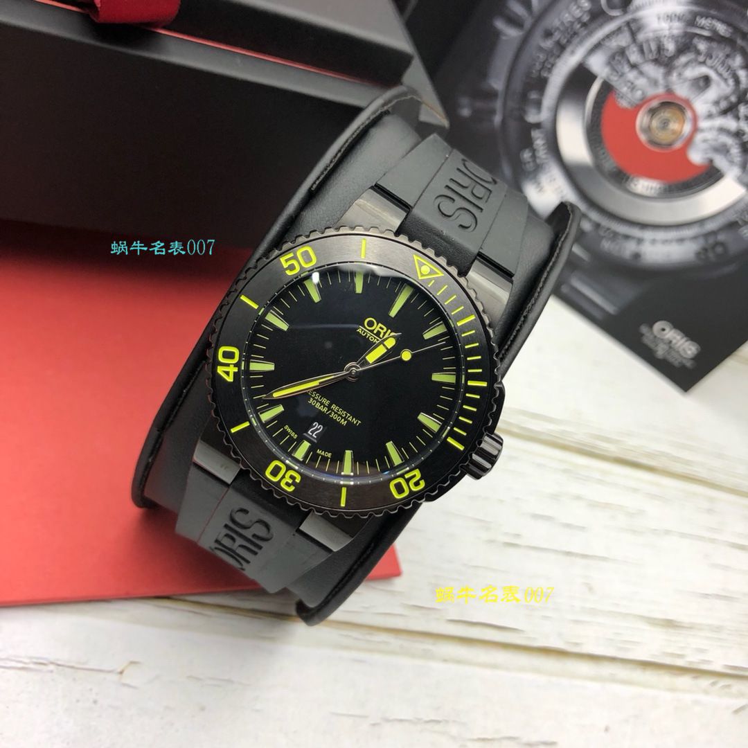   豪利时渠道原单  ORIS豪利时潜水系列01 733 7653 4722-07 4 26 34BEB腕表 / OB008