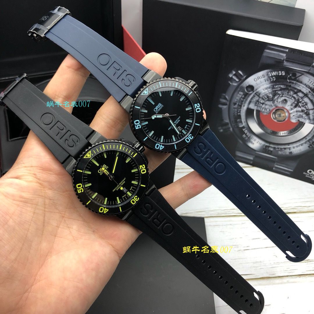   豪利时渠道原单  ORIS豪利时潜水系列01 733 7653 4722-07 4 26 34BEB腕表 / OB008