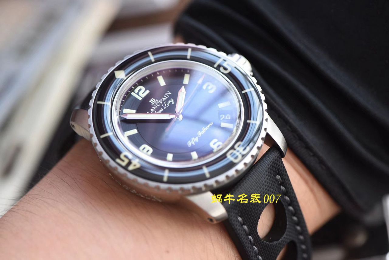 视频评测ZF厂Blancpain宝珀五十噚手表  宝珀五十噚系列5015C-1130-52B腕表 / BP062