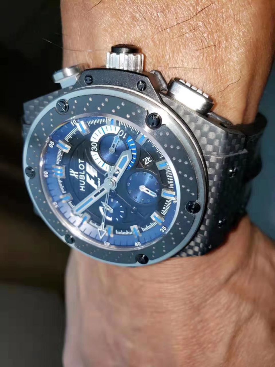    HBBV6厂宇舶怎么样  Hublot F1 King Power Interlagos 703.QM.1129.HR.FIL11腕表 / YB070