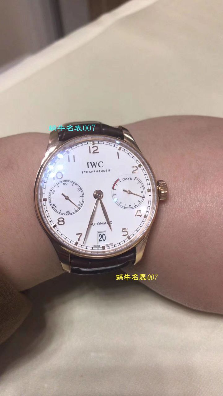  独家视频评测ZF  V5版本  万国葡萄牙七天7 DAYS系列 IW500710腕表《葡七蓝面》 / WG316