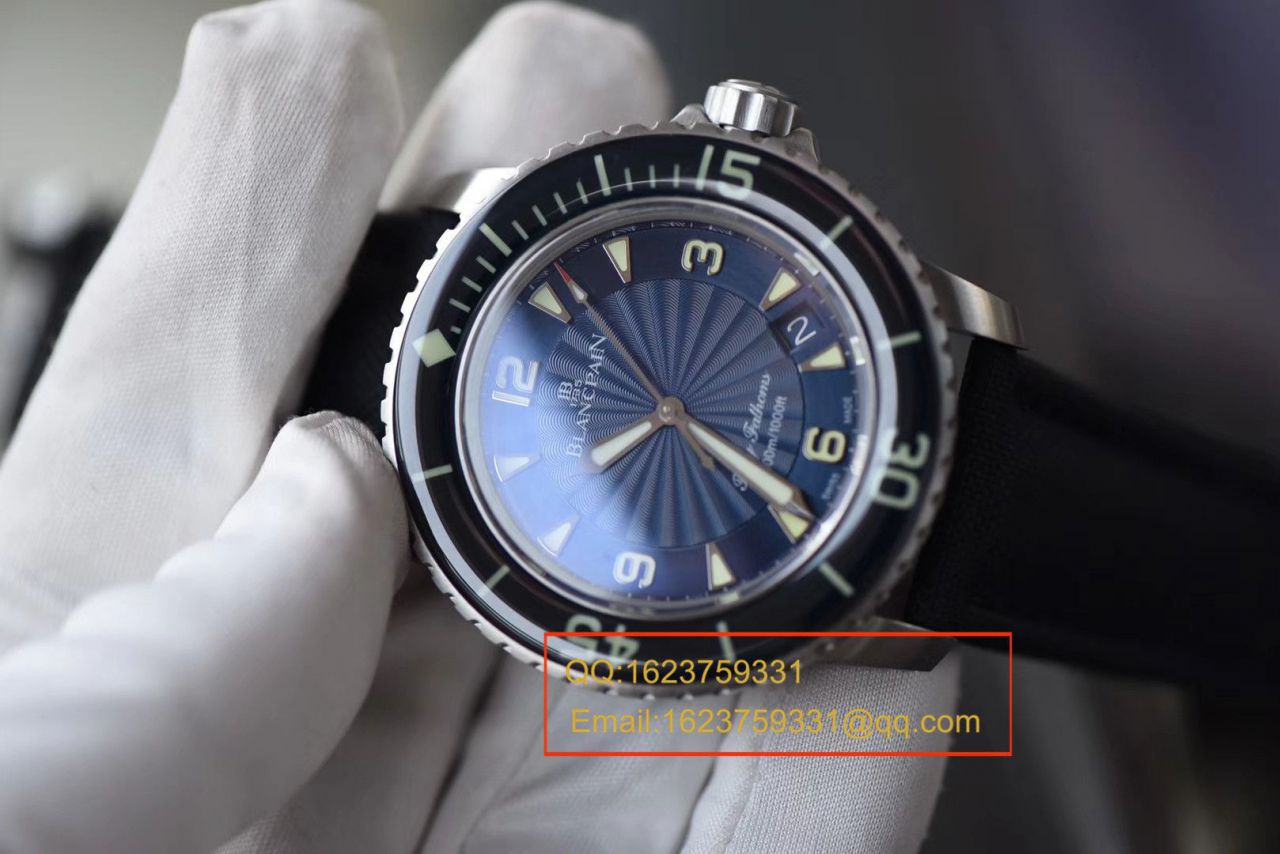 视频评测ZF厂宝珀五十噚  Blancpain宝珀五十噚系列 5015D-1140-52B腕表 / BP061