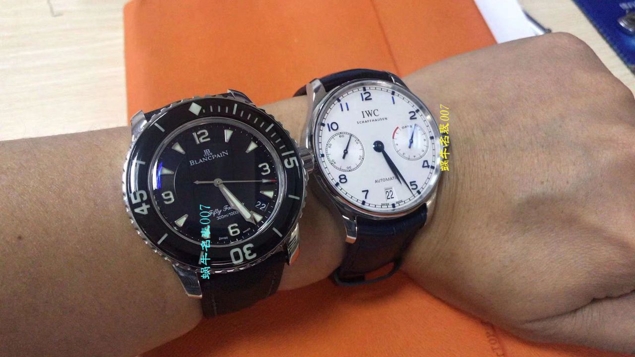 视频评测ZF  宝珀Blancpain 五十噚超薄机芯系列 5015D-1140-52B蓝面腕表 / BP035