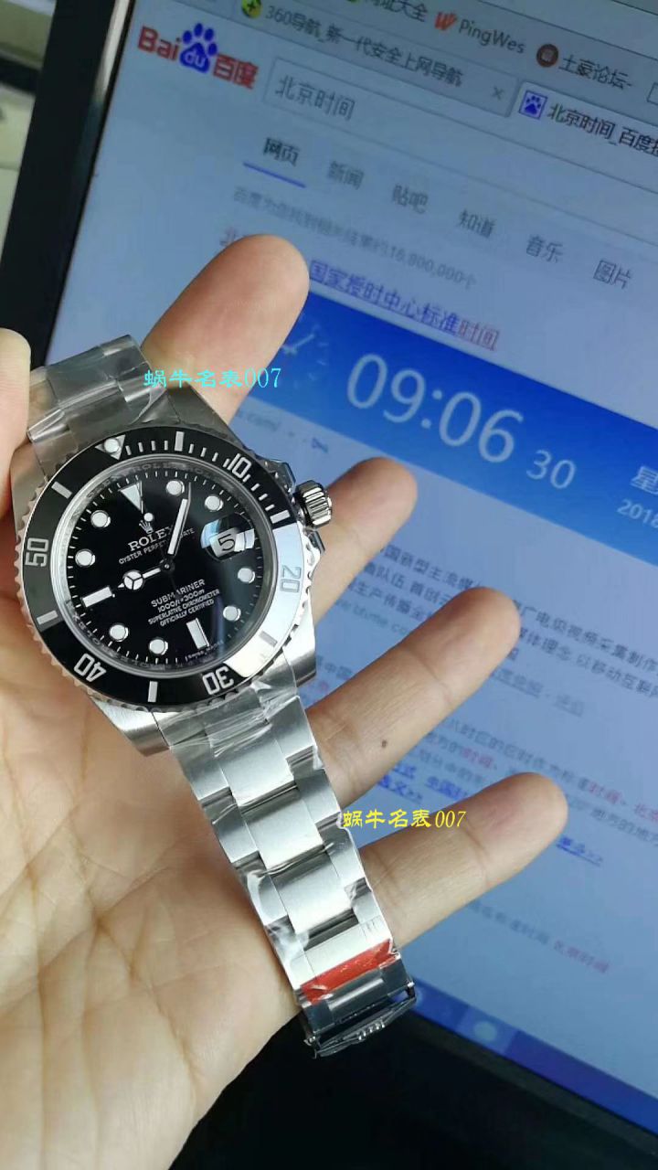   NOOB厂V9版本904L不锈钢版本  劳力士潜航者型116610LV-97200 绿盘腕表(绿水鬼)、116610LN-97200 《黑水鬼》 / RCB199