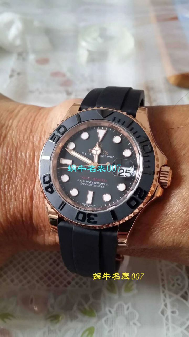   视频测评NOOB厂劳力士游艇名仕型系列116655-Oysterflex bracelet金壳腕表  / RBC018