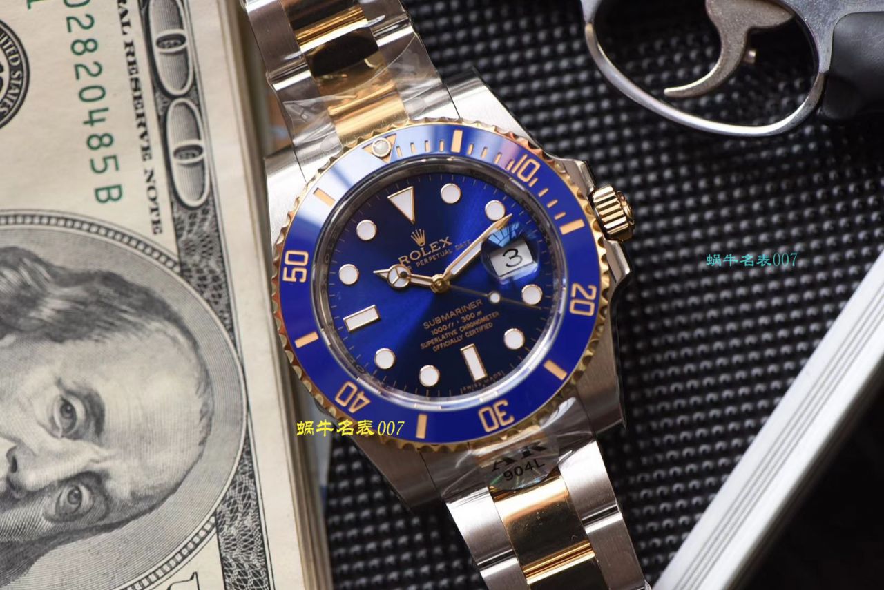   AR厂Rolex表  劳力士潜航者型系列116613LB-97203 蓝盘腕表(904钢间金蓝水鬼) / R369
