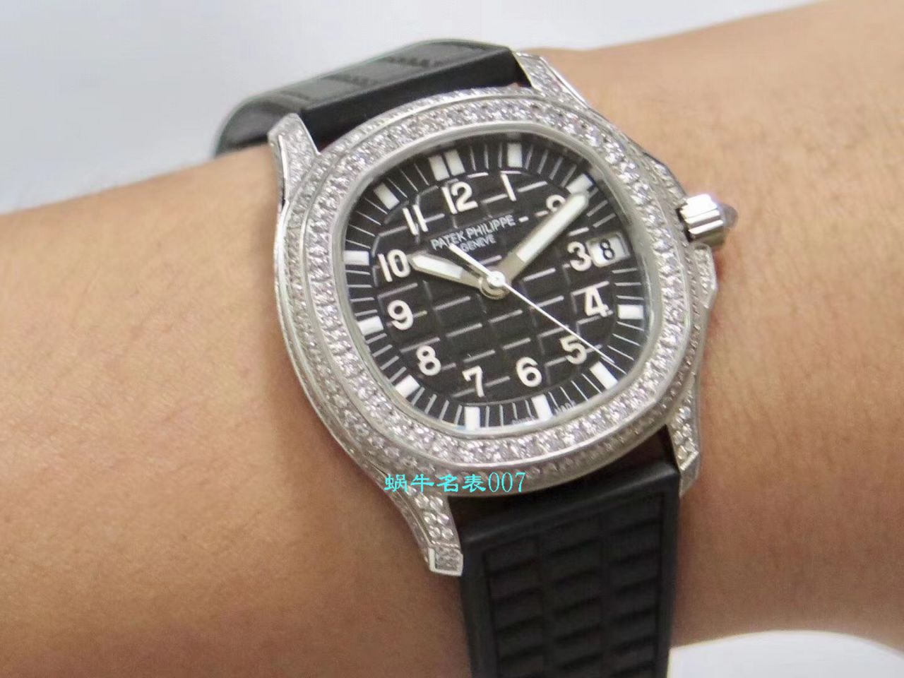   PPF厂PATEK PHILIPPE表  百达翡丽AQUANAUT5069G-001 白金女士腕表 / BD230