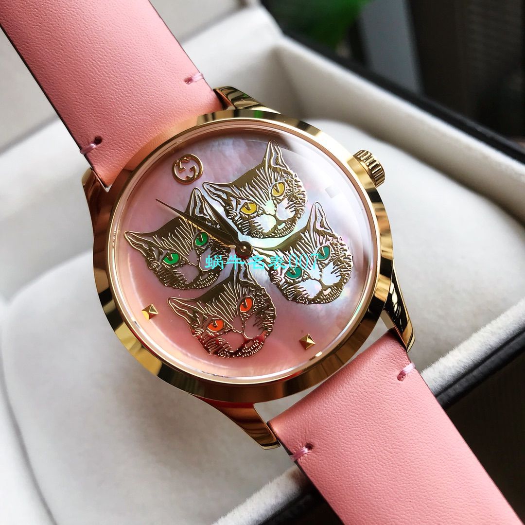   Gucci渠道原单  古驰G-TIMELESS系列YA1264112猫头，YA1264113灵蛇女士腕表 / GUCCIKK18