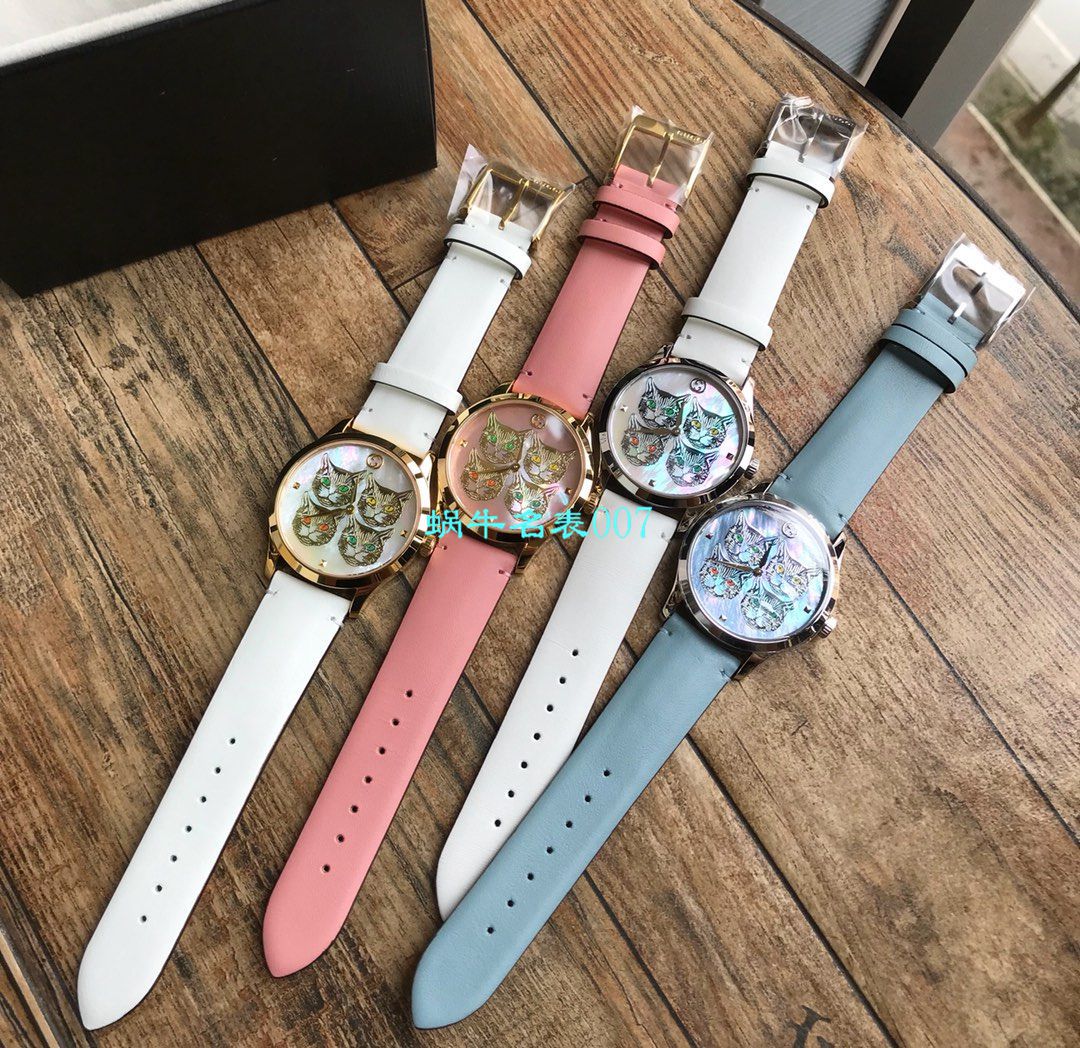   Gucci渠道原单  古驰G-TIMELESS系列YA1264112猫头，YA1264113灵蛇女士腕表 / GUCCIKK18