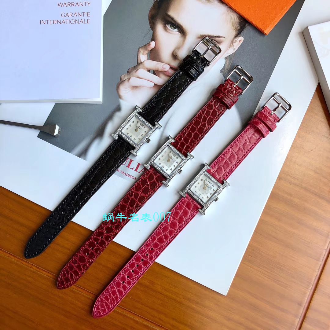   高端定制真钻女表  Hermès爱马仕HEURE H系列W036819WW00，W036766WW00腕表 / HermA01