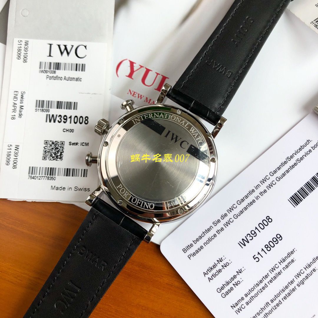视频评测渠道原单  IWC万国表柏涛菲诺系列IW391008腕表 / WG502