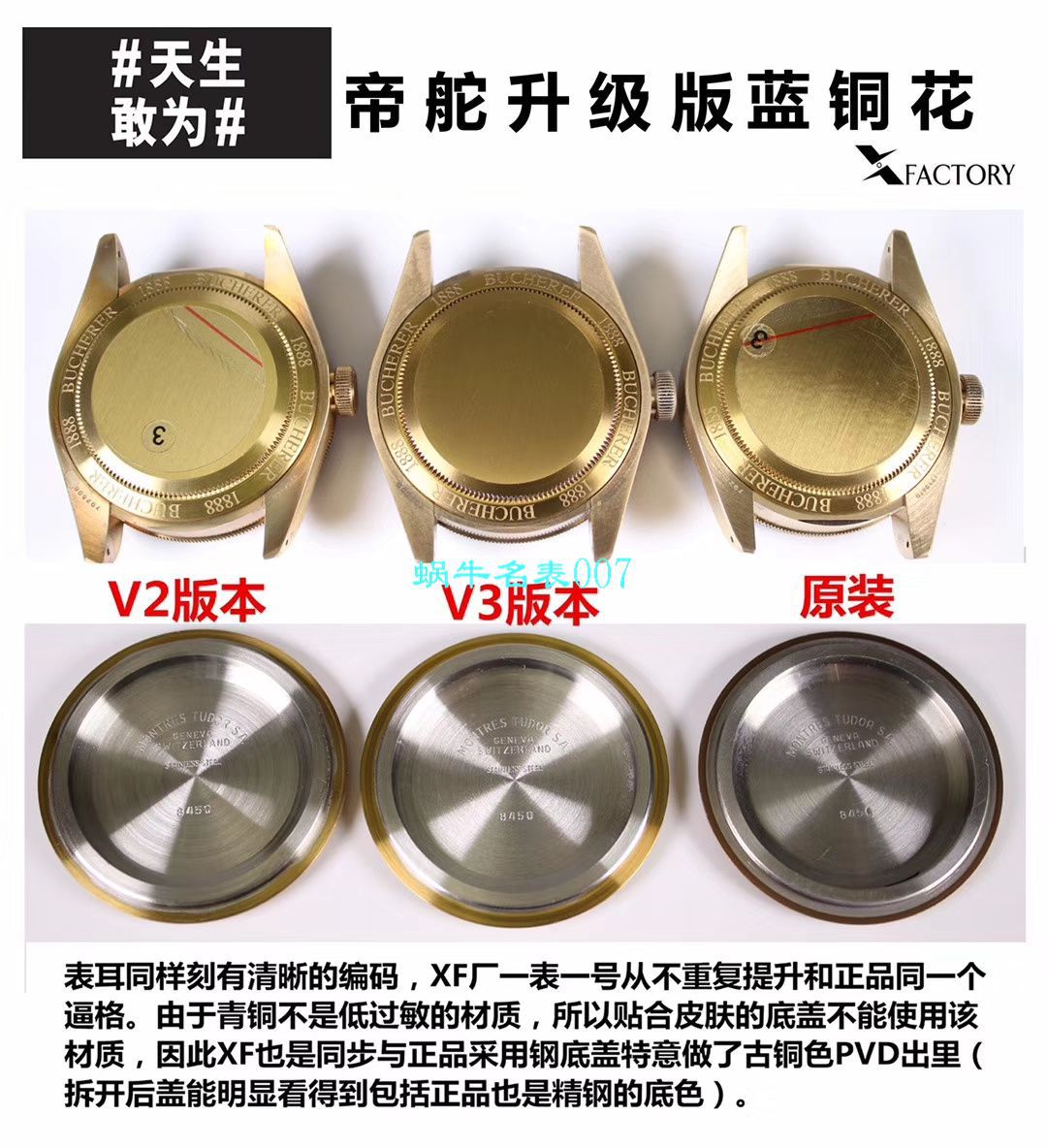   XF厂V3版本Tudor铜花升级版  帝舵碧湾系列M79250BM-0005腕表 / DT061