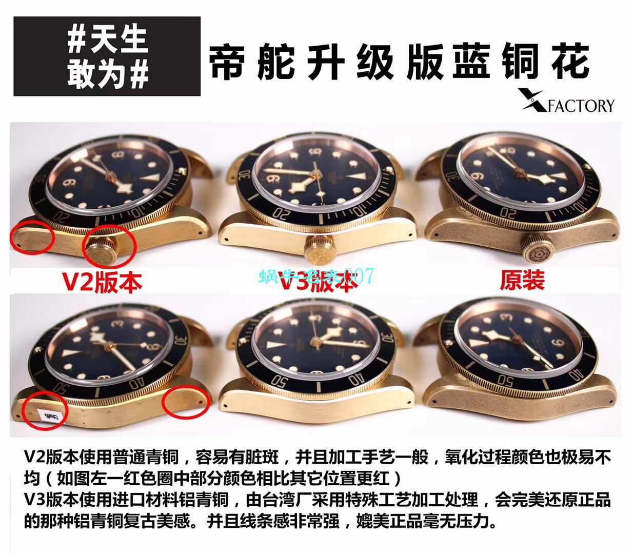  XF厂V3版本Tudor铜花升级版  帝舵碧湾系列M79250BM-0005腕表 / DT061