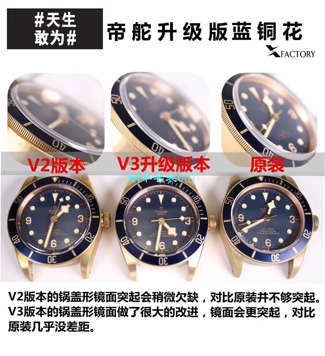   XF厂V3版本Tudor铜花升级版  帝舵碧湾系列M79250BM-0005腕表 / DT061