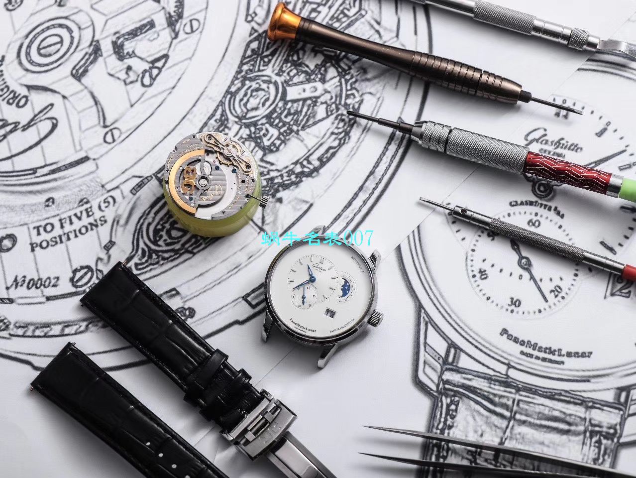  TZ厂Glashütte Original表  格拉苏蒂原创偏心系列1-90-02-42-32-05腕表 / GLA053