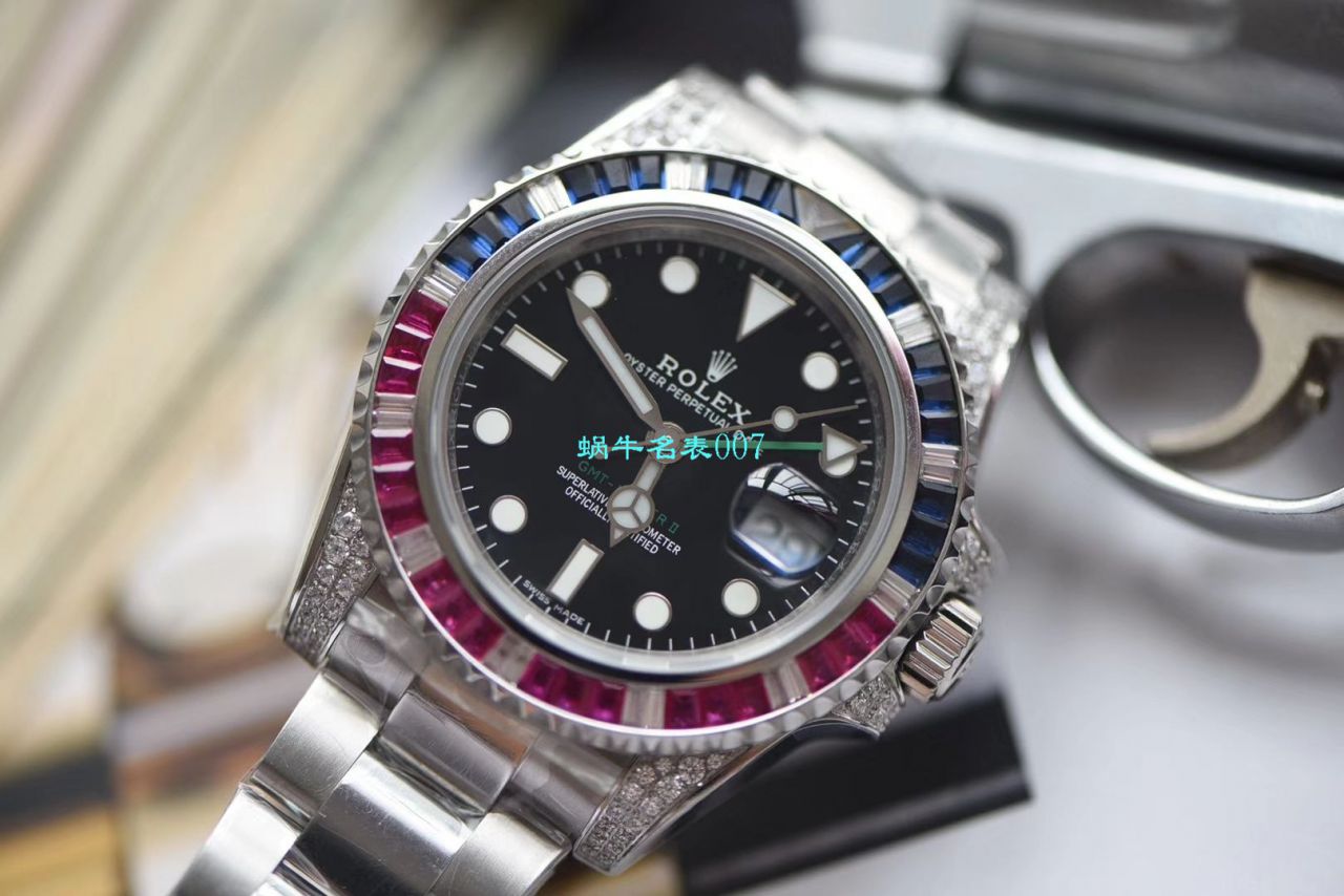   LF厂Rolex表土豪版彩虹钻  劳力士格林尼治型II系列116759 SAru-78209腕表 / R396