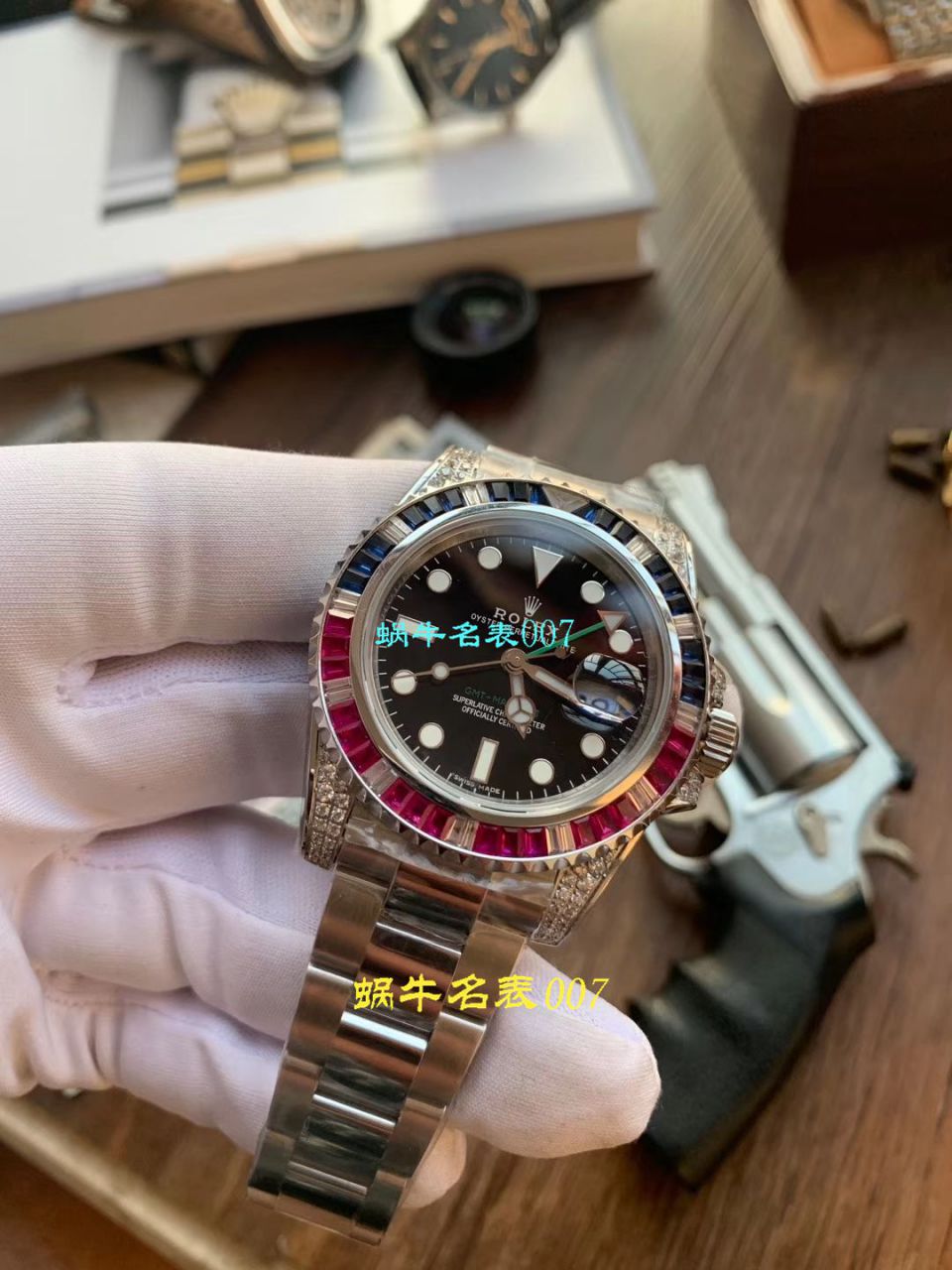   LF厂Rolex表土豪版彩虹钻  劳力士格林尼治型II系列116759 SAru-78209腕表 / R396