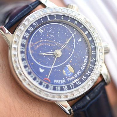   台湾厂璀璨星空表  百达翡丽超级复杂功能计时系列6104G-001腕表