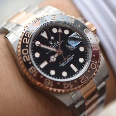 LF厂Rolex间金沙士圈表  劳力士格林尼治型II系列m126711chnr-0002腕表