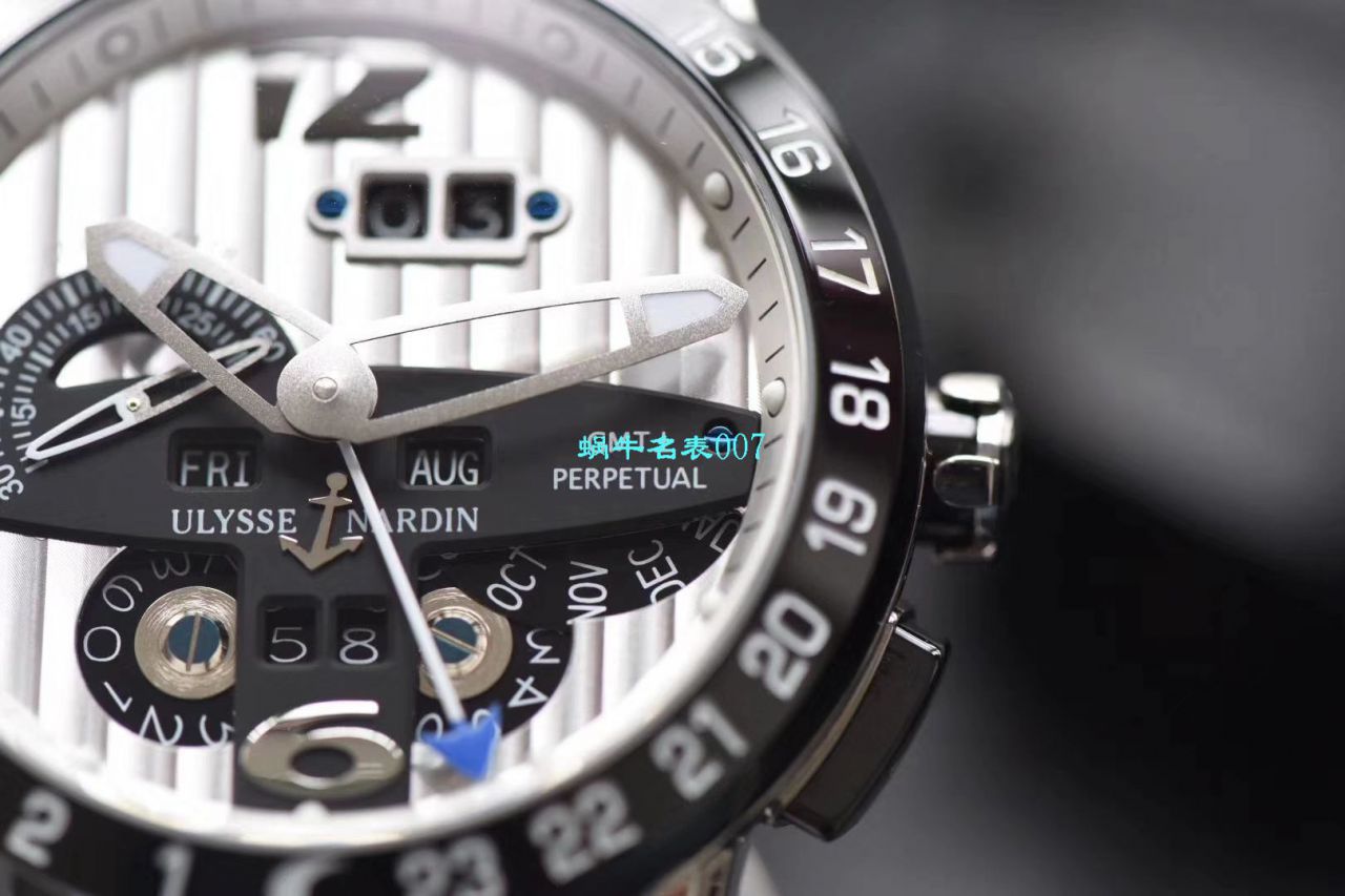 视频评测TWA厂Ulysse Nardin  雅典表复杂功能万年历腕表系列 329-00-3腕表 / YD018