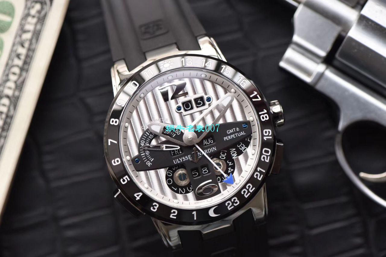 视频评测TWA厂Ulysse Nardin  雅典表复杂功能万年历腕表系列 329-00-3腕表 / YD018