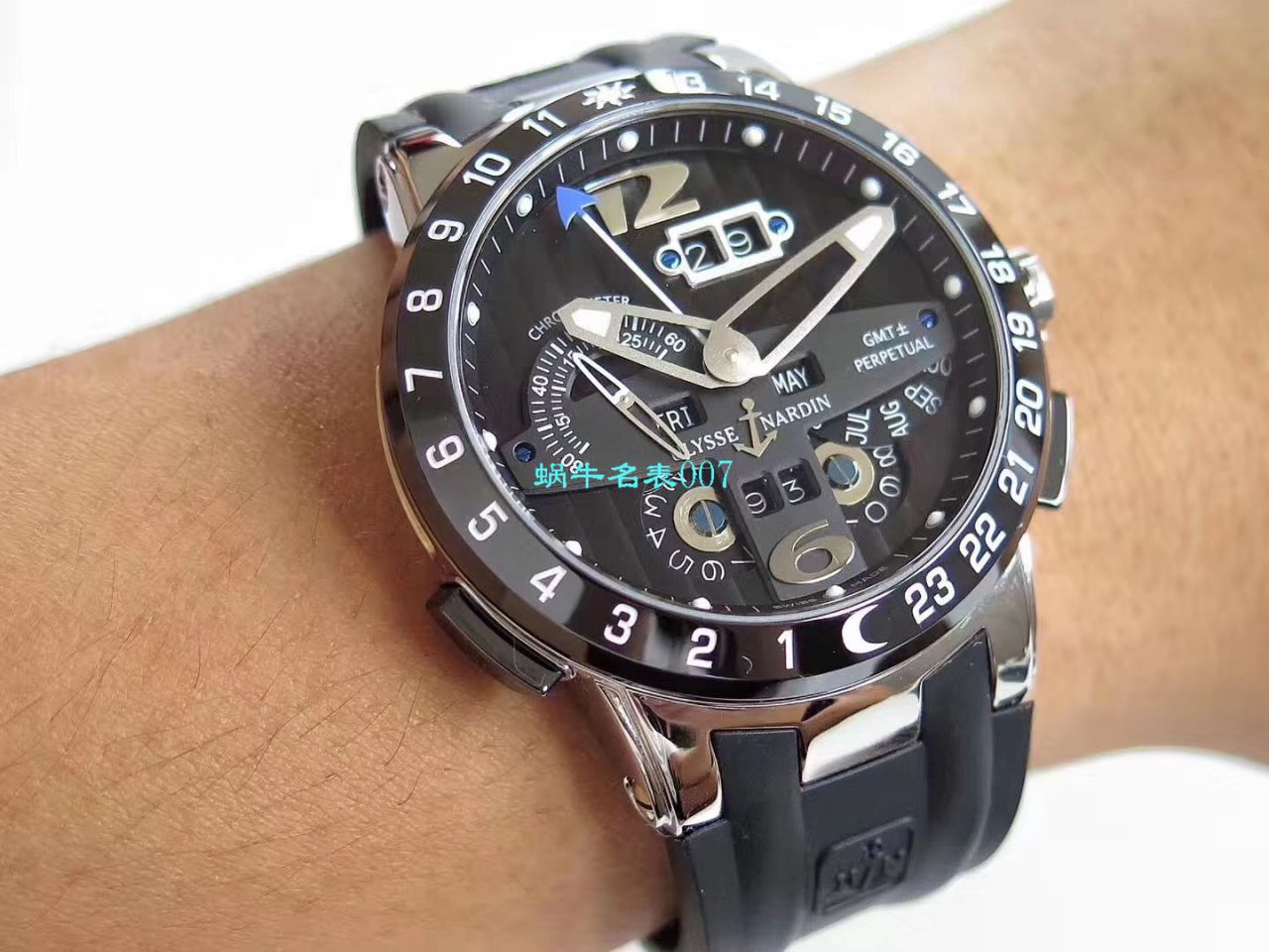 视频评测TWA厂Ulysse Nardin  雅典表复杂功能万年历腕表系列 329-00-3腕表 / YD018