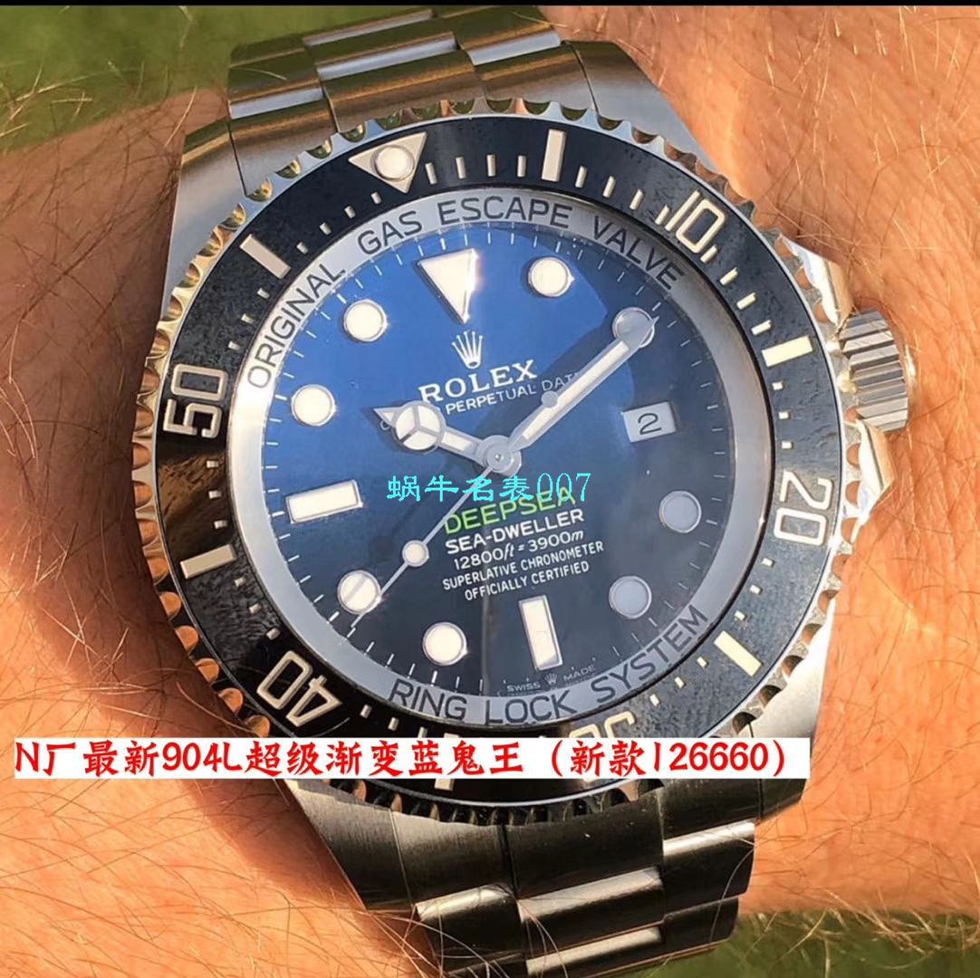 视频评测超级神器  N厂最新904L超级渐变蓝鬼王～劳力士m126660-0002手表 / R500