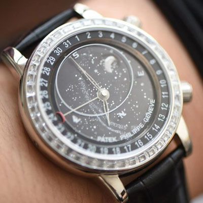   台湾厂PATEK PHILIPPE 璀璨星空升级版～  百达翡丽超级复杂功能计时系列6104R腕表