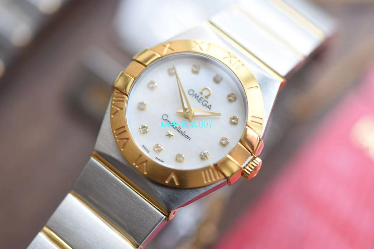   8848厂官网表  欧米茄女装星座小号24/27mm 超级版本2粒南非真钻镶嵌字面 / M661
