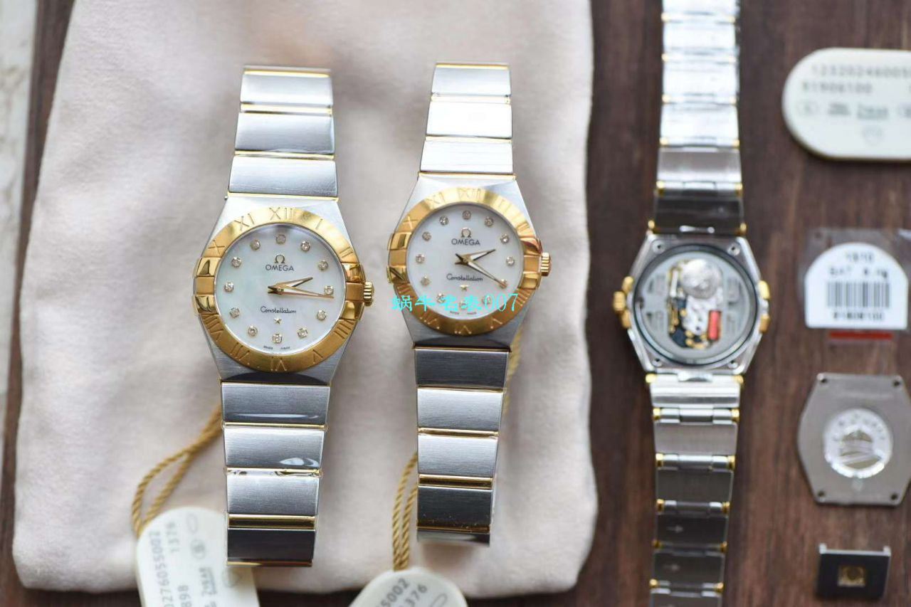   8848厂官网表  欧米茄女装星座小号24/27mm 超级版本2粒南非真钻镶嵌字面 / M661
