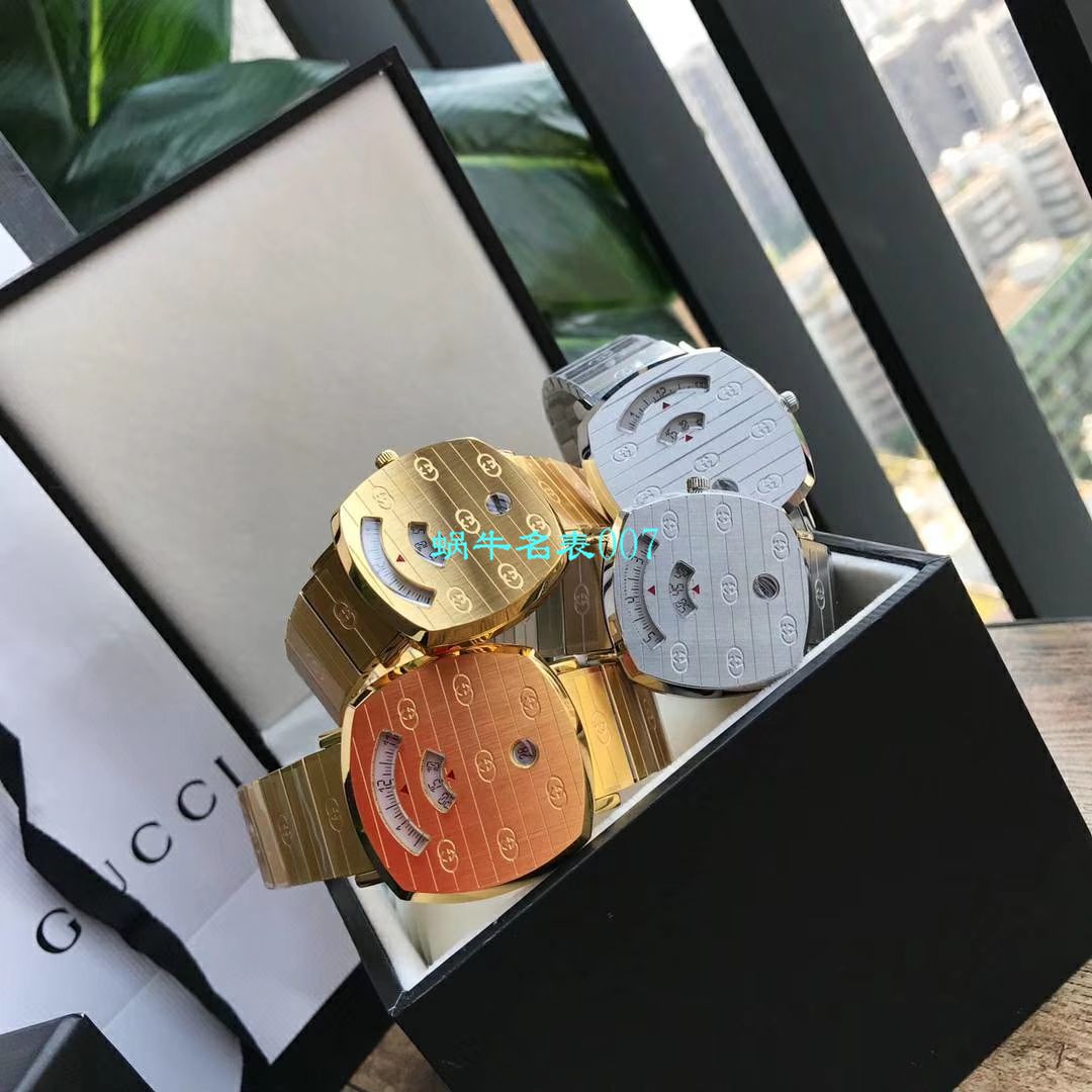   渠道原单  original Gucci,‌古驰‌新款 Grip‌系列腕表YA157403，YA157401手表 / GUCCIKK19